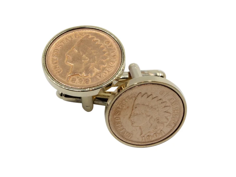 Best cufflinks with customizable engravings for a personal and thoughtful gift-Indian Penny Cufflinks