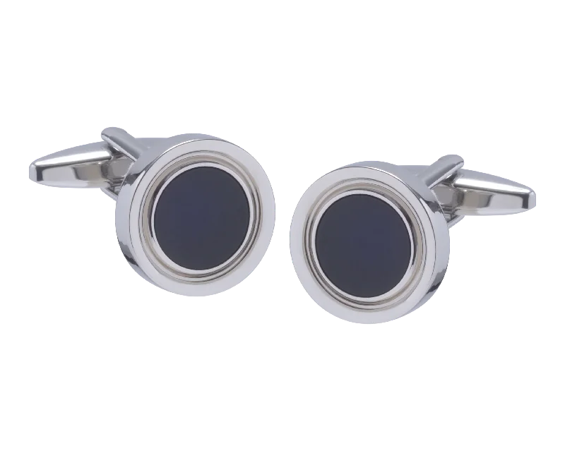 Luxury cufflinks with diamond accents for a high-end and elegant accessory-The Splendour Onyx Cufflinks