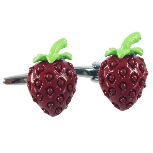 Best cufflinks with intricate craftsmanship for a high-quality, durable finish-Strawberry Cufflinks