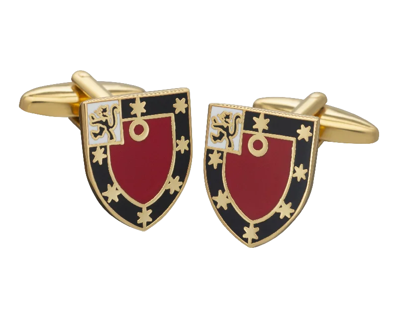 Cufflinks with classic striped patterns for a clean and elegant finish-St John's College Cufflinks