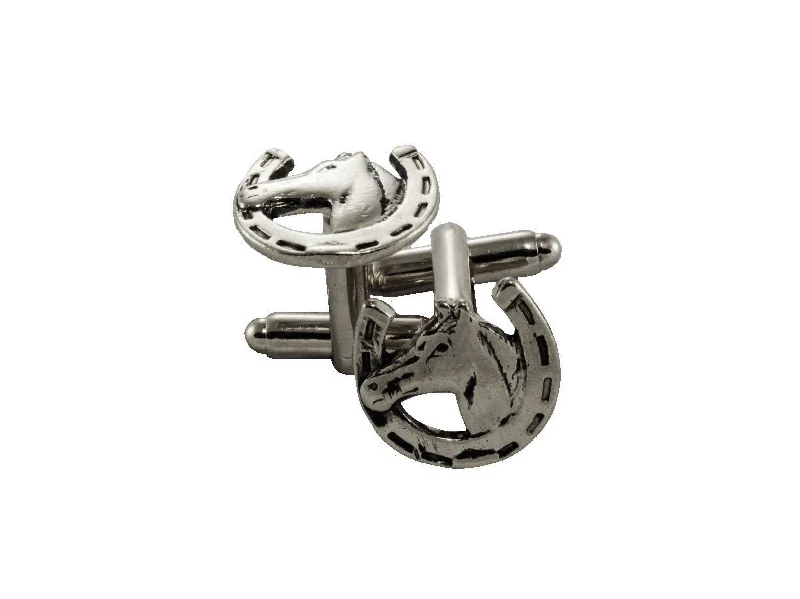 Best cufflinks for weddings with silver or gold finishes for a timeless appeal-Horseshoe Cufflinks