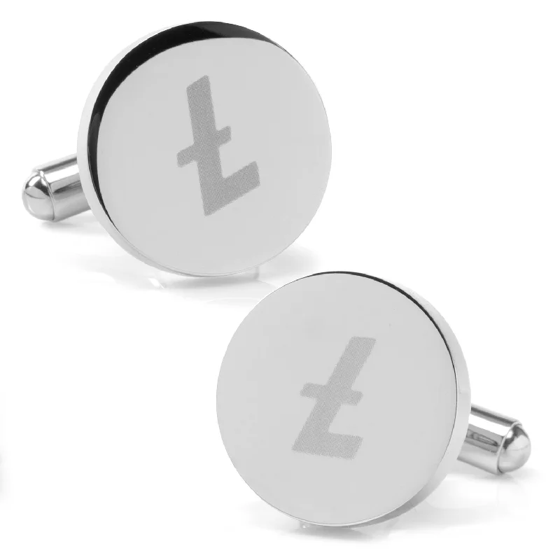 Cufflinks with geometric patterns for a sharp and fashionable look-Litecoin Cufflinks