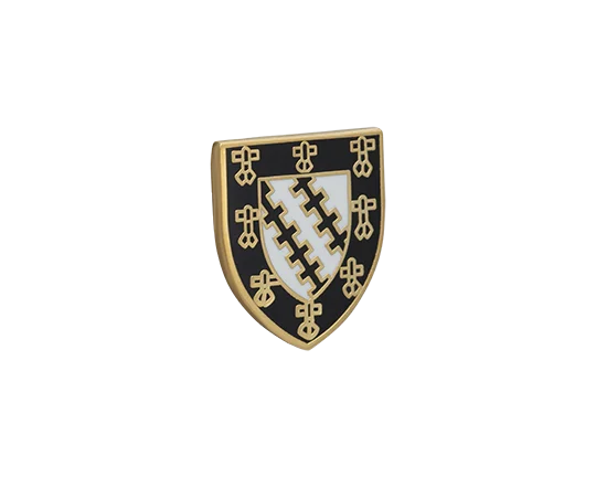 Best cufflinks for weddings with silver or gold finishes for a timeless appeal-Exeter College Lapel Pin