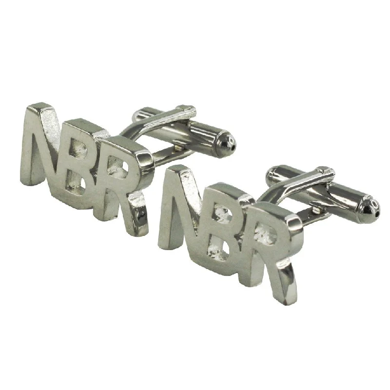 Cufflinks with luxury enamel inlays for a polished and vibrant appearance-Personalised Letters NBR