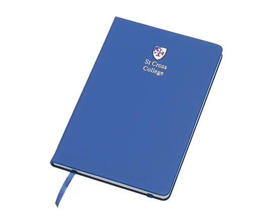 Best cufflinks with a brushed silver finish for a sleek and contemporary vibe-St Cross College Notebook