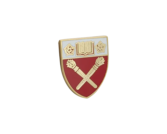 Best cufflinks with gold inlays for a luxurious and refined finish-Harris Manchester College Lapel Pin