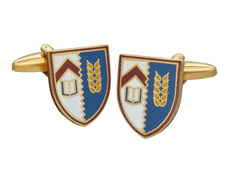 Best cufflinks with a polished brass finish for a vintage-inspired aesthetic-Kellogg College Cufflinks