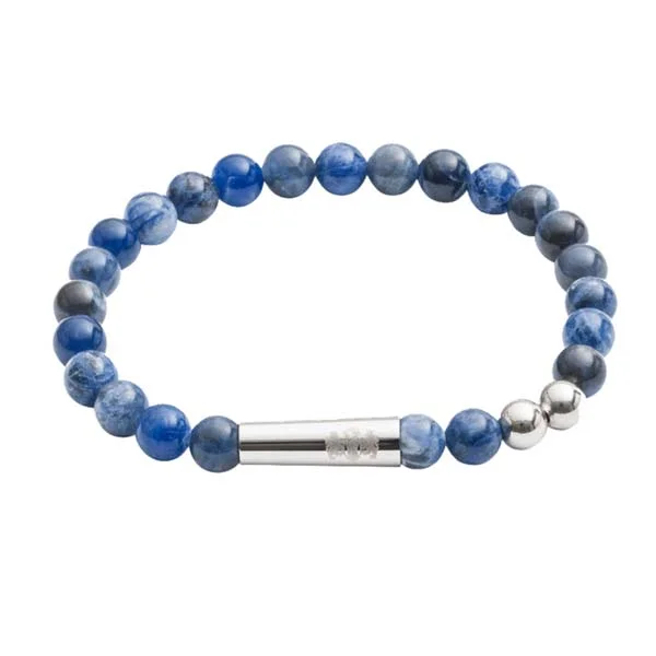 Best cufflinks with pearl inlays for a classy and elegant style-Sodalite Tube Bead Bracelet