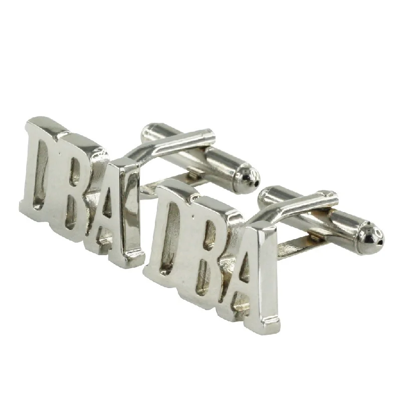 Cufflinks with military insignia designs for a bold, distinguished look-Personalised Letters DBA