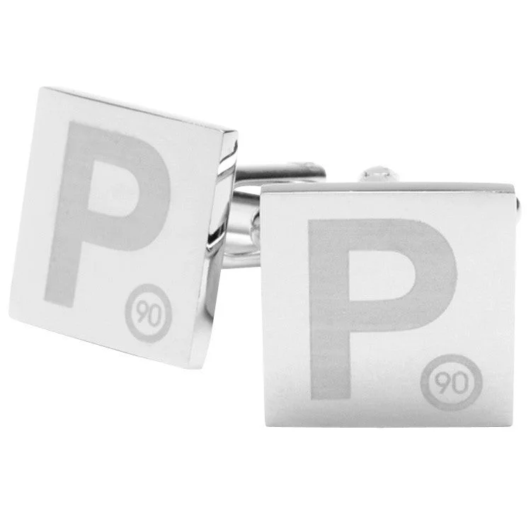 Best cufflinks for anniversary gifts with intricate designs and personal touches-Lasered P Plates Cufflinks