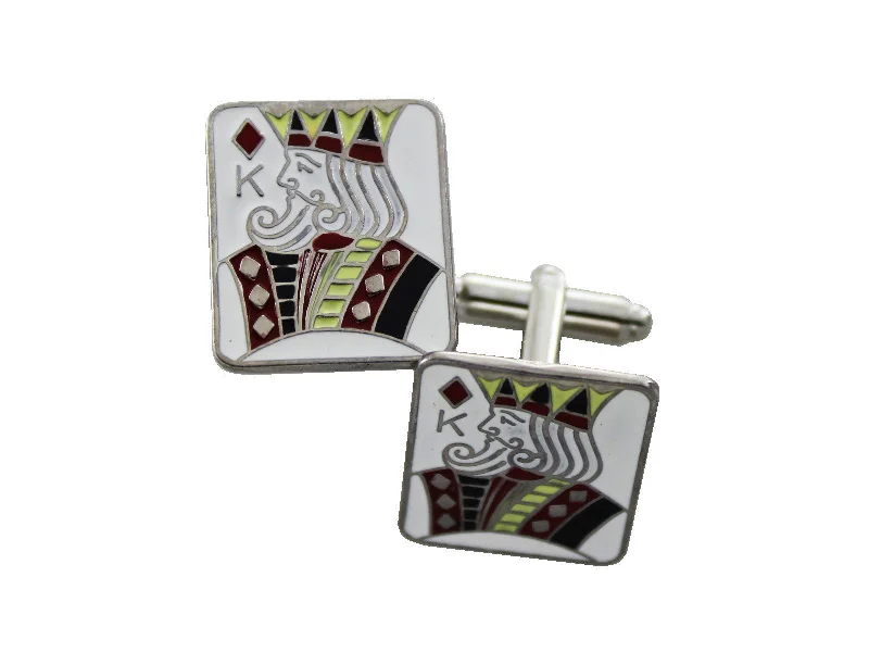 Best cufflinks for groomsmen with matching sets for a cohesive wedding look-King Of Diamonds Cufflinks