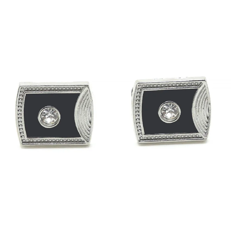 Best cufflinks with gemstone inlays for a colorful and stylish finish-Men's Cufflink - Black