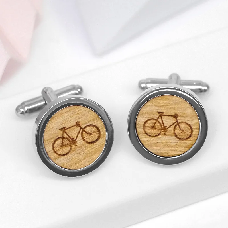 Best cufflinks with mother-of-pearl inlays for a sophisticated and luxurious feel-Personalised Bicycle Cufflinks