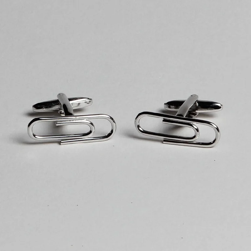 Unique cufflinks with gemstone accents for a bold and luxurious look-Paperclip Cufflinks