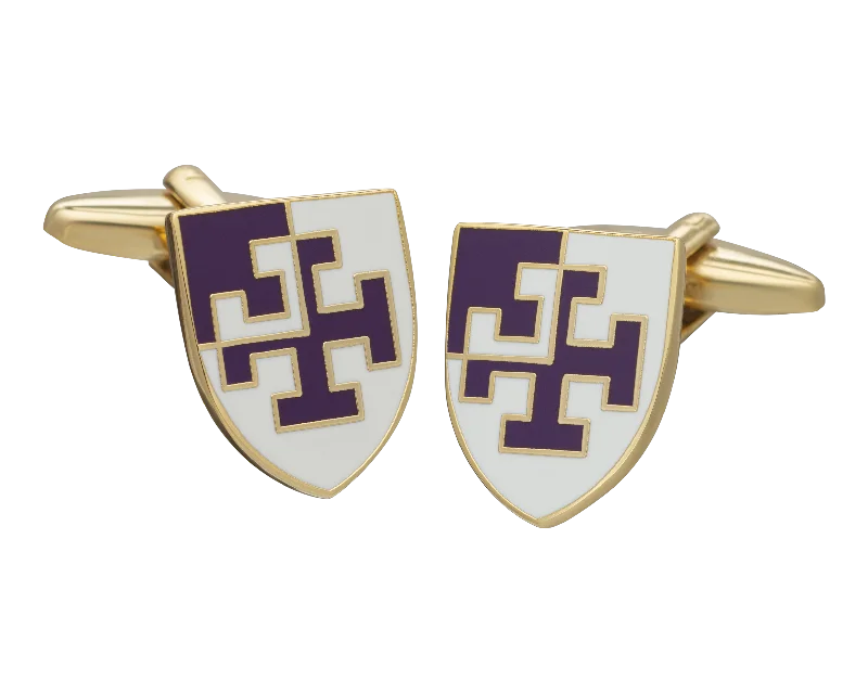 Classic cufflinks with simple round shapes for an elegant and versatile accessory-St Cross College Cufflinks