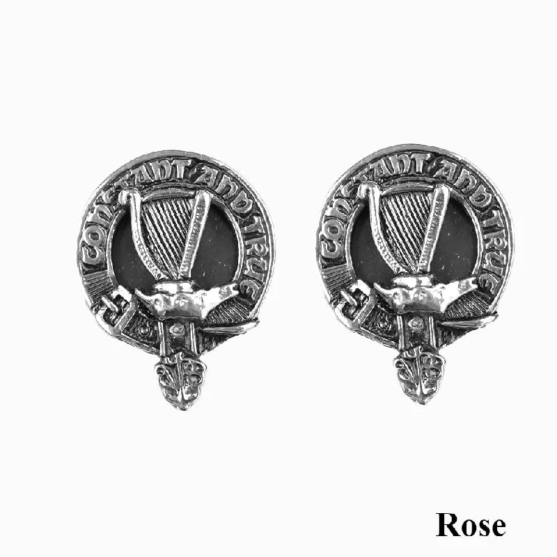 Best cufflinks with spherical designs for a playful and stylish twist-Clan Crest Cufflinks - Rose