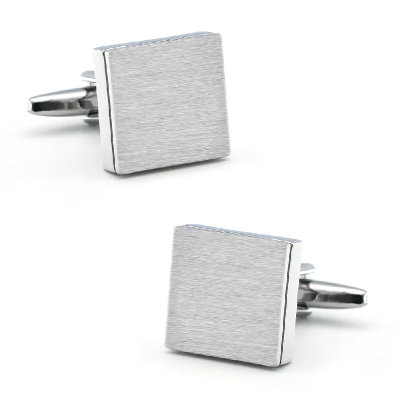 Best cufflinks with customizable monograms for a unique and personal gift-Savannah Silver Rhodium Plated Cufflinks