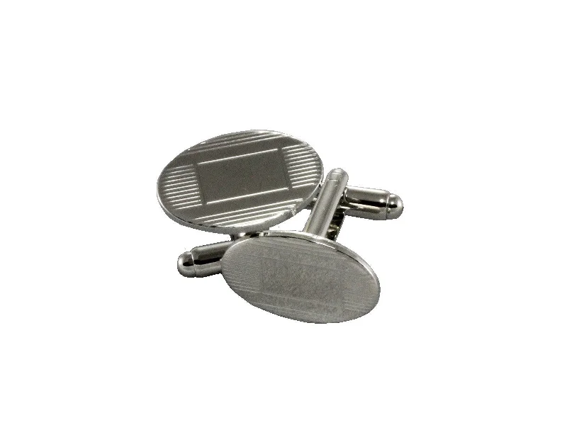 Cufflinks with classic striped patterns for a clean and elegant finish-Engravable Cufflinks