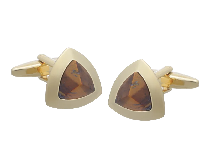 Best cufflinks with classic oval designs for a traditional and versatile appearance-Eye Of The Stone Tiger Eye Cufflinks