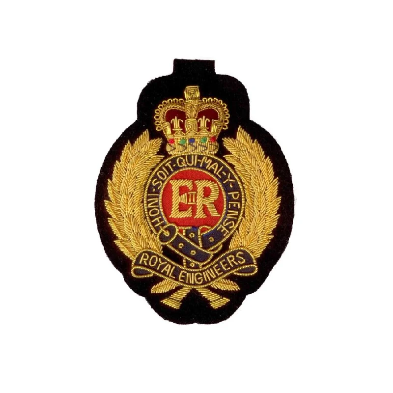 Cufflinks with unique novelty designs for fun and creative gifts-Hand Embroidered Heraldic Blazer Badge Crest With Gold & Silver Bullion Wire - BB004