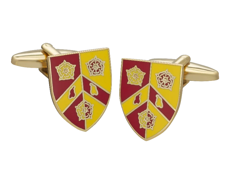 Cufflinks with luxury enamel inlays for a polished and vibrant appearance-Wolfson College Cufflinks