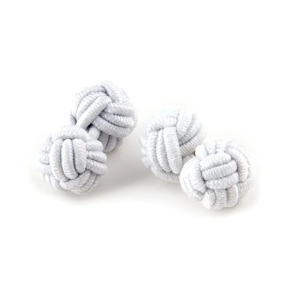 Cufflinks with artistic designs for a one-of-a-kind accessory-White Knot Cufflink