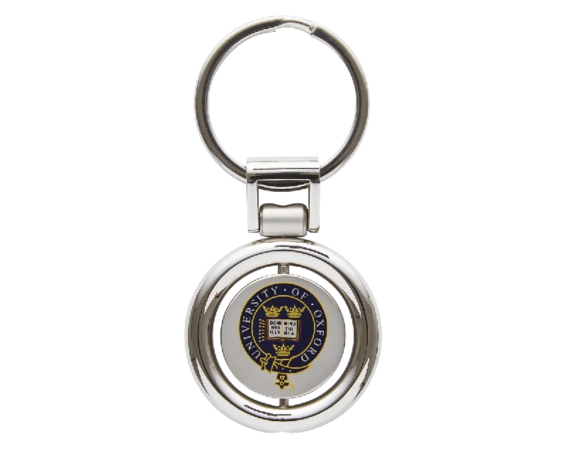 Best cufflinks with etched floral patterns for an elegant and sophisticated design-Official University of Oxford Swivel Round Keyring