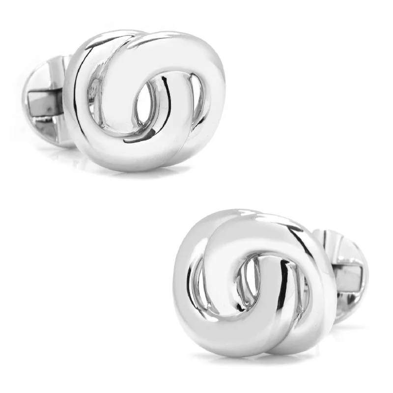 Best cufflinks for men with personalized birthstone options for meaningful gifts-Modern Infinity Sterling Silver Cufflinks