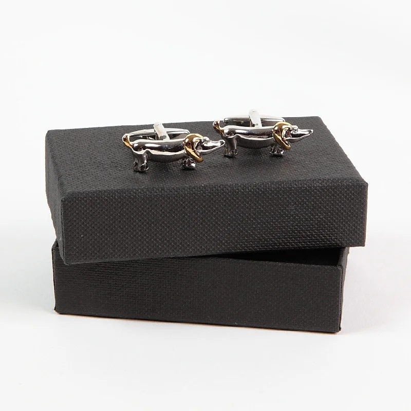 Best cufflinks for black tie events with sleek and minimalist designs-Dachshund Cufflinks