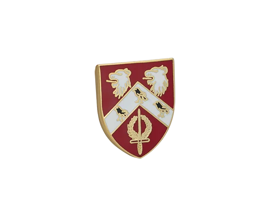 Cufflinks with geometric patterns for a sharp and fashionable look-St Anne's College Lapel Pin