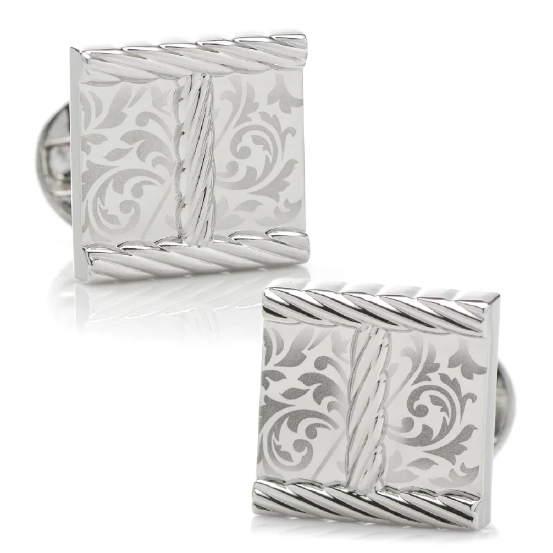 Cufflinks with art deco designs for a vintage and glamorous accessory-Arabesque Design Cufflinks