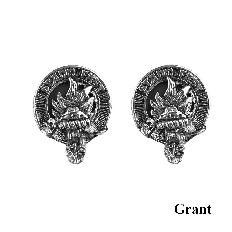 Best cufflinks for formal shirts with refined designs and premium materials-Clan Crest Cufflinks - Grant