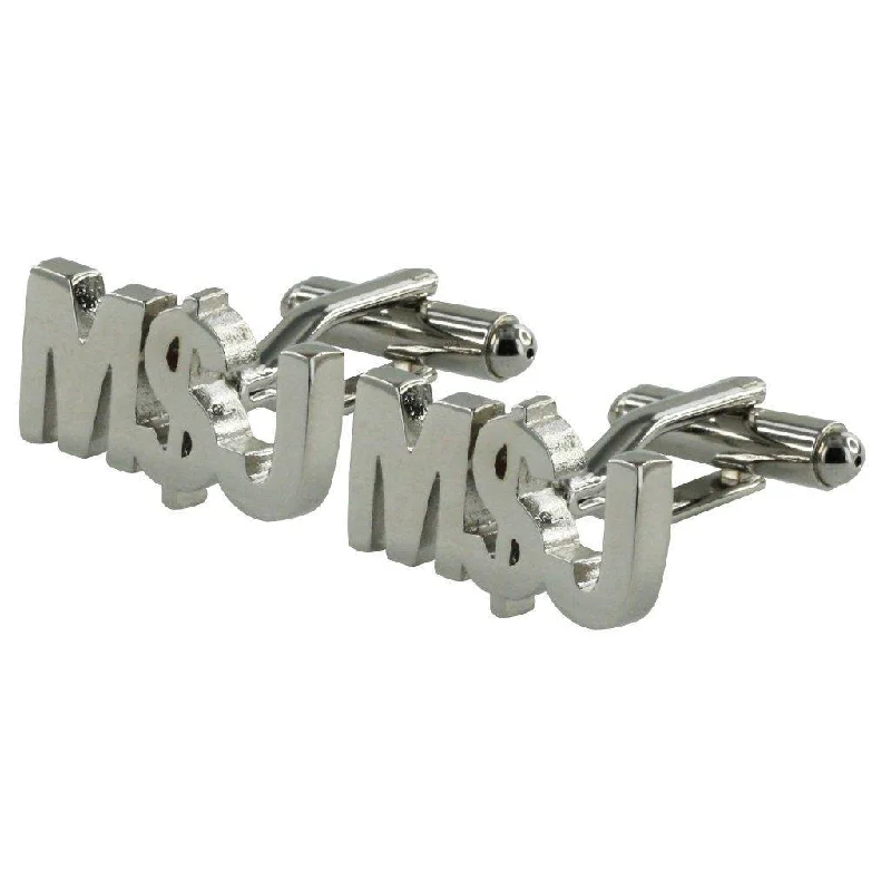 Best cufflinks for anniversary gifts with intricate designs and personal touches-Personalised Letters M$J