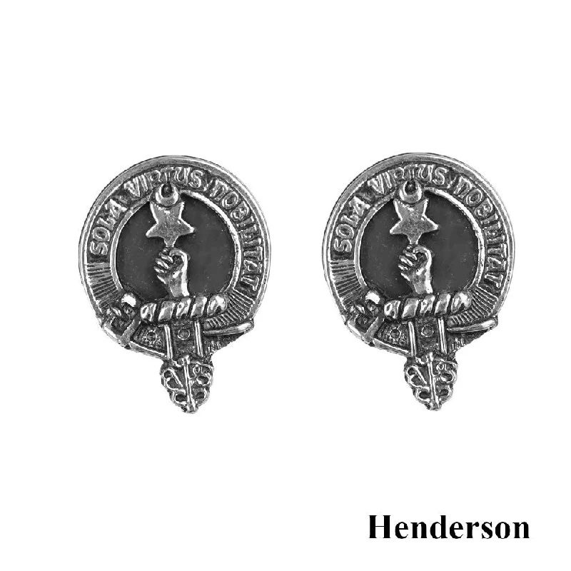 Cufflinks with custom logos for a branded and professional look-Clan Crest Cufflinks - Henderson