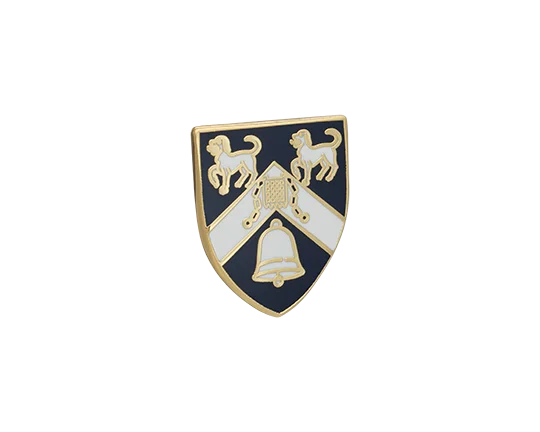 Best cufflinks with modern minimalist designs for a chic, subtle style-Lady Margaret Hall College Lapel Pin