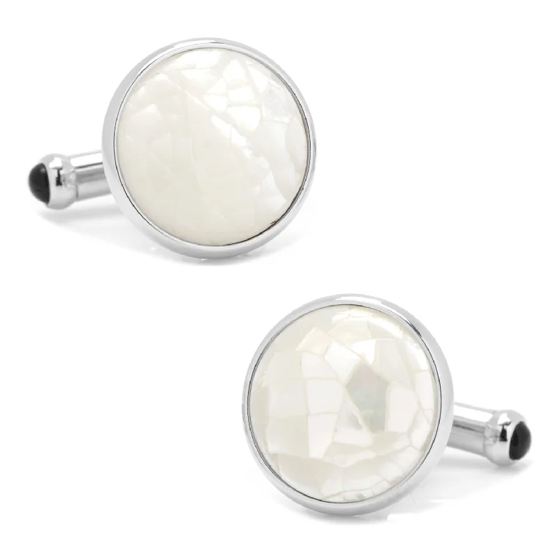 Cufflinks with minimalist designs for a clean, modern and sophisticated accessory-Mosaic Mother of Pearl Cufflinks