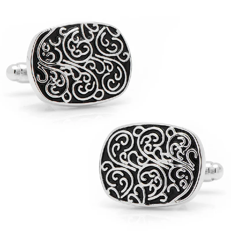 Best cufflinks for formal shirts with refined designs and premium materials-Silver Filigree Cufflinks