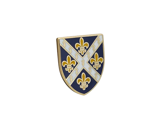 Best cufflinks with rose gold plating for a trendy and luxurious finish-St Hugh's College Lapel Pin