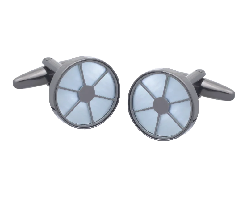 Best cufflinks with matching tie clips for a coordinated and fashionable set-Segments Of Luxury MOP Cufflinks