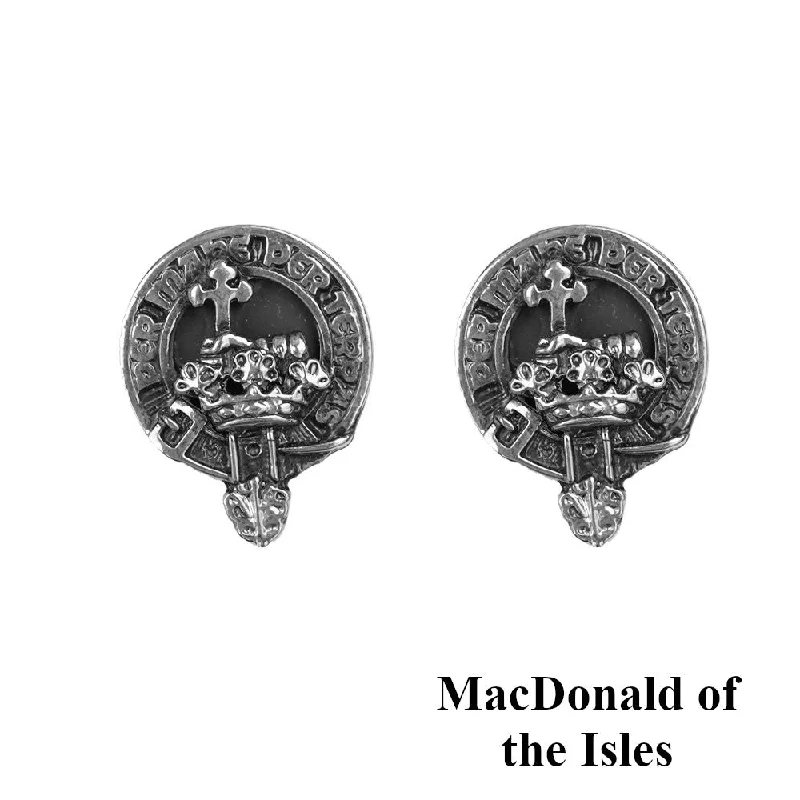 Best cufflinks with vintage cufflinks box for a complete and elegant gift set-Clan Crest Cufflinks - MacDonald of the Isles