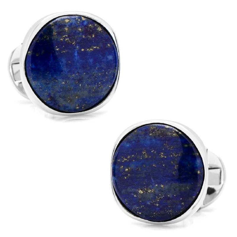 Best cufflinks with multicolored stones for a bold and vibrant appearance-Sterling Silver Classic Formal Lapis Cufflinks