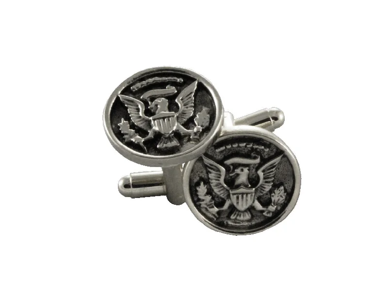 Best cufflinks for anniversary gifts with intricate designs and personal touches-Eagle Seal Cufflinks