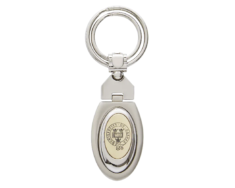 Best cufflinks with a polished gold finish for a luxurious and timeless look-Official University of Oxford Oval Keyring