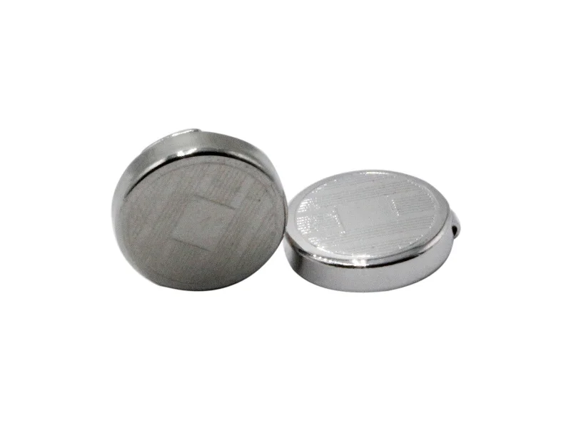 Cufflinks with engraved logos for a personalized and branded accessory-Engravable Button Covers