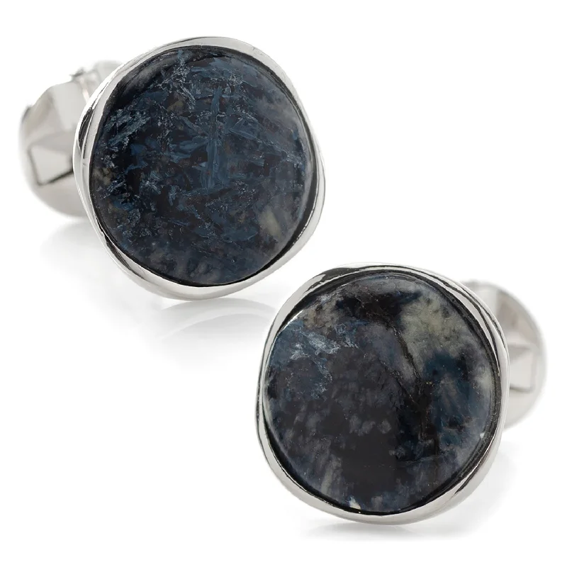 Best cufflinks for men with classic designs for formal occasions and business meetings-Sterling Silver Classic Formal Pietersite Cufflinks