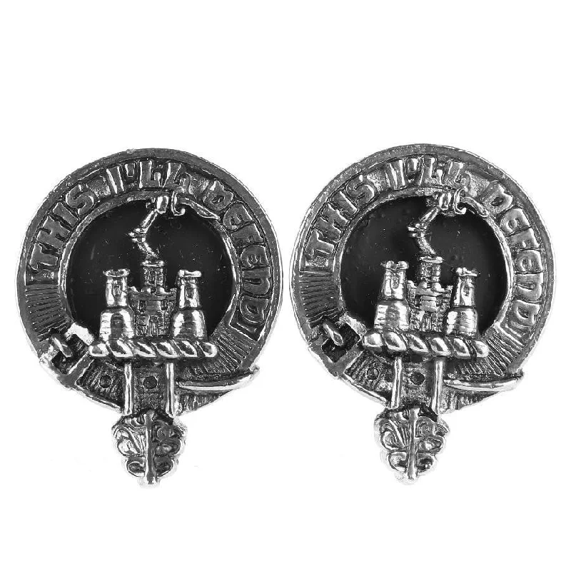 Cufflinks with abstract designs for a modern and artistic fashion statement-Clan Crest Cufflinks - Kincaid