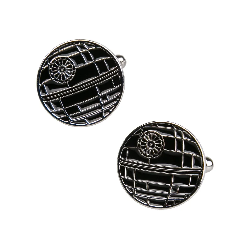 Cufflinks with luxury enamel inlays for a polished and vibrant appearance-The Battle Station