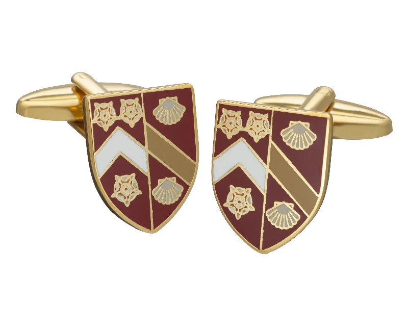 Elegant cufflinks with unique designs for a stylish and sophisticated look-Wadham College Cufflinks