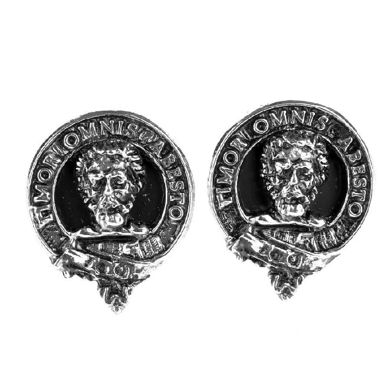 Cufflinks with vintage buttons for a retro and unique fashion statement-Clan Crest Cufflinks - MacNab