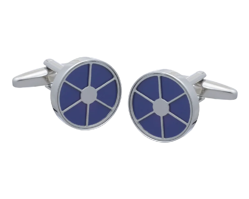 Best cufflinks with multicolored stones for a bold and vibrant appearance-Segments of Luxury Lapis Cufflinks